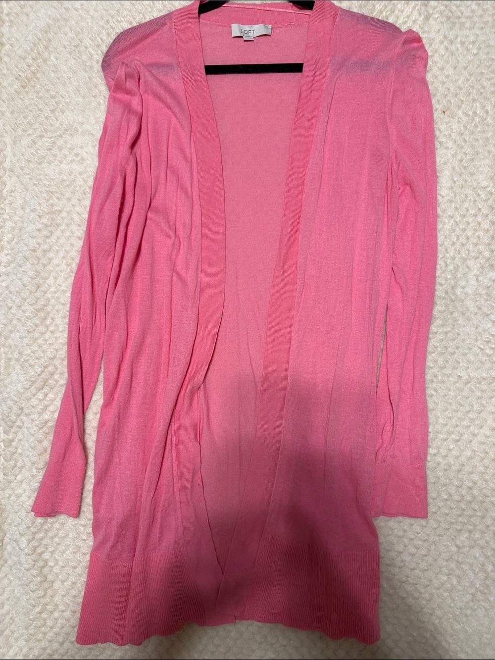 Pink loft sheer cardigan